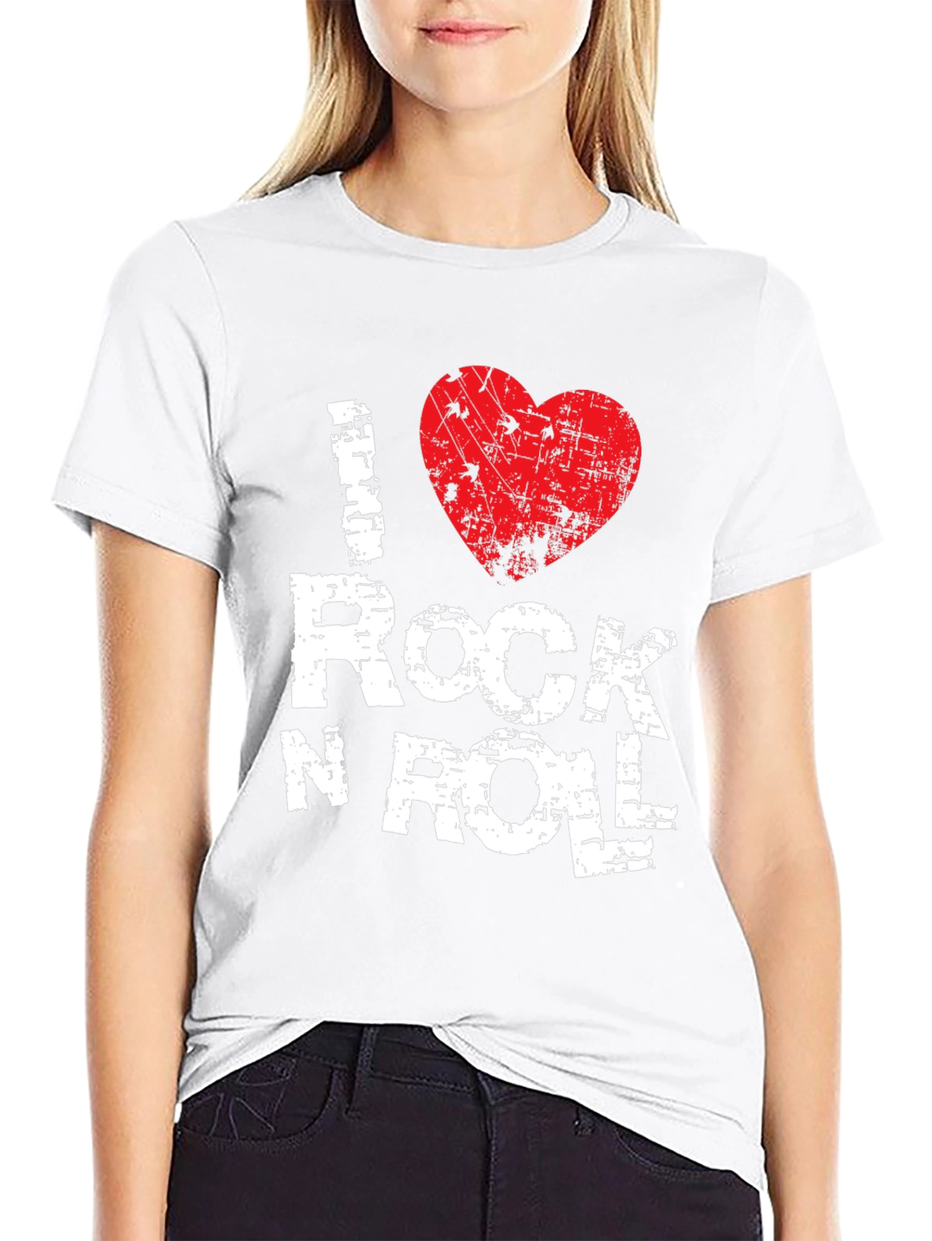 I Heart Rock N Roll T-Shirt - Black