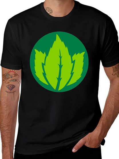 Leaf Logo Black T-Shirt