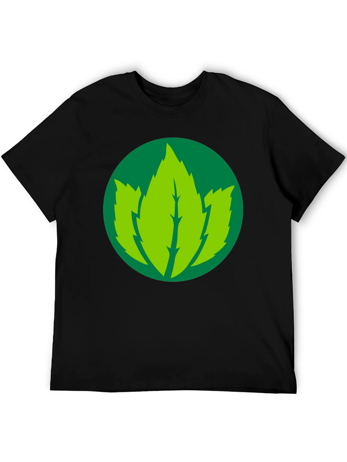 Leaf Logo Black T-Shirt