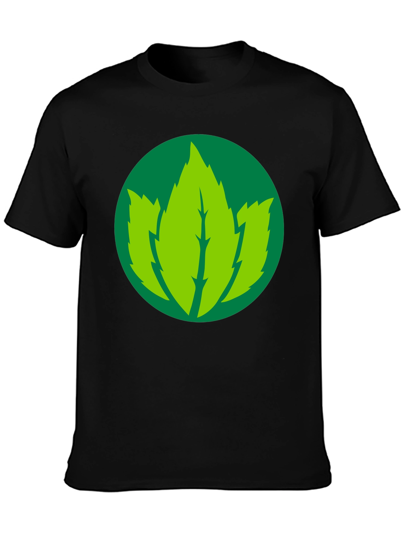 Leaf Logo Black T-Shirt