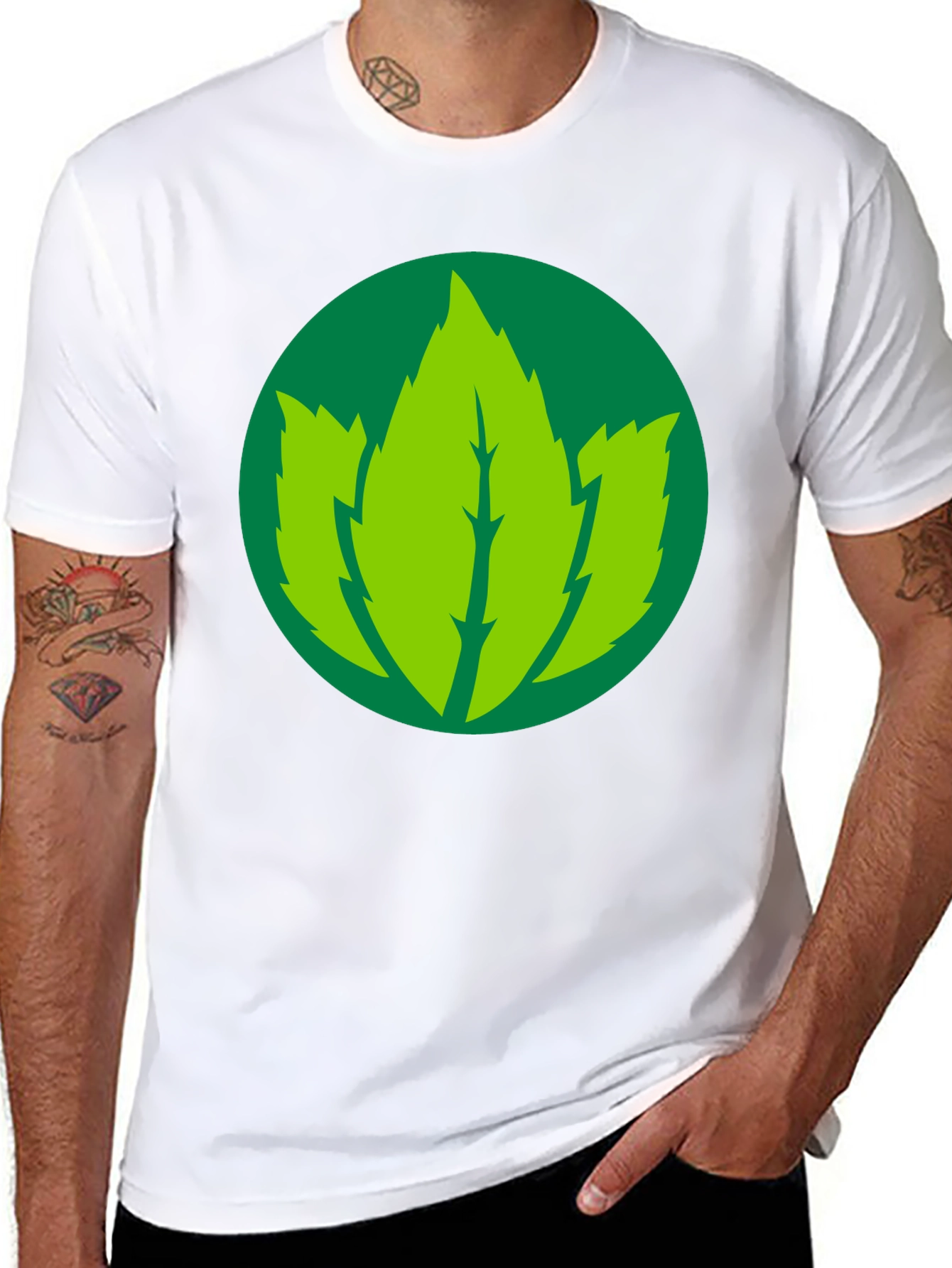 Leaf Logo Black T-Shirt