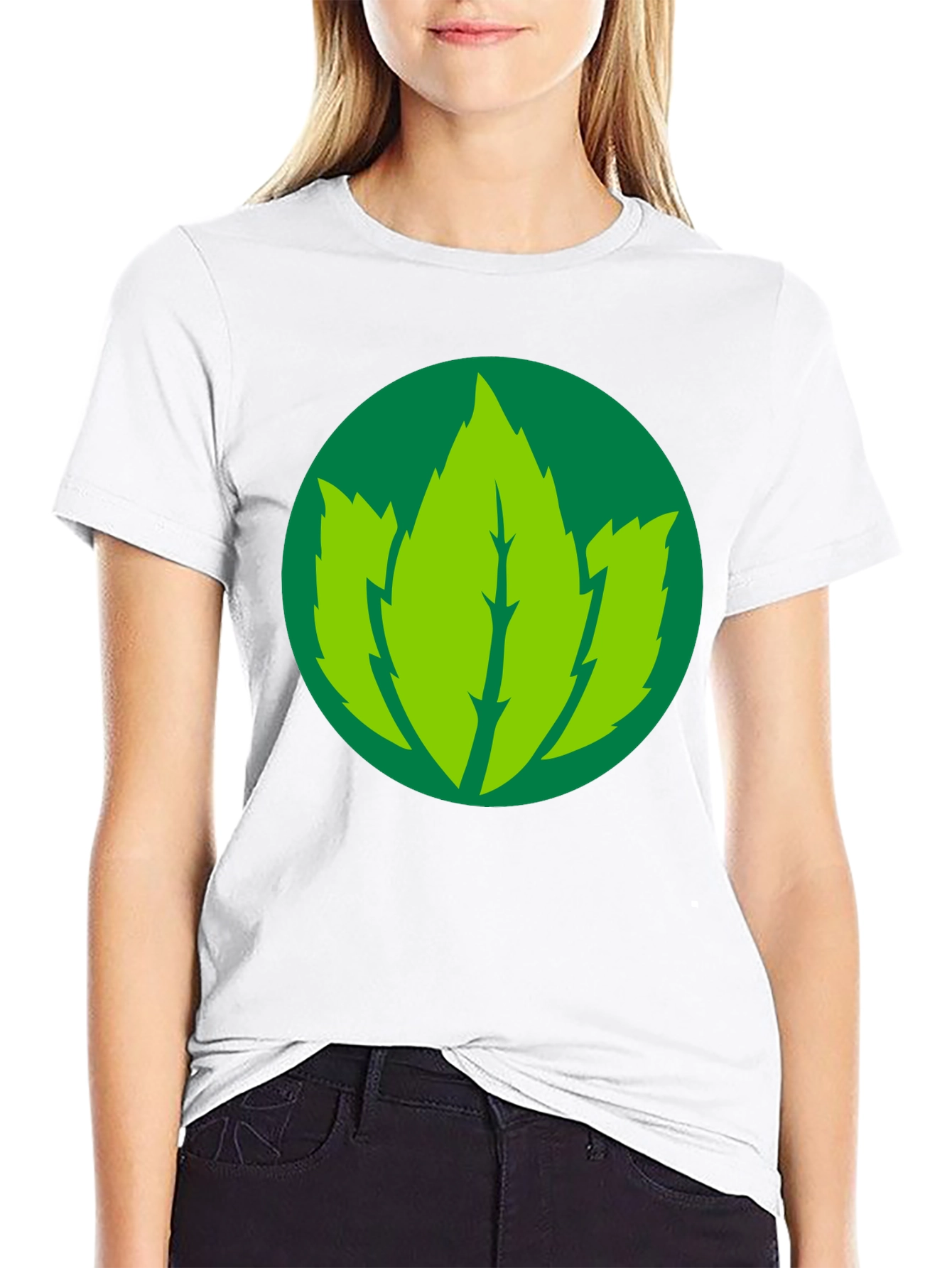 Leaf Logo Black T-Shirt