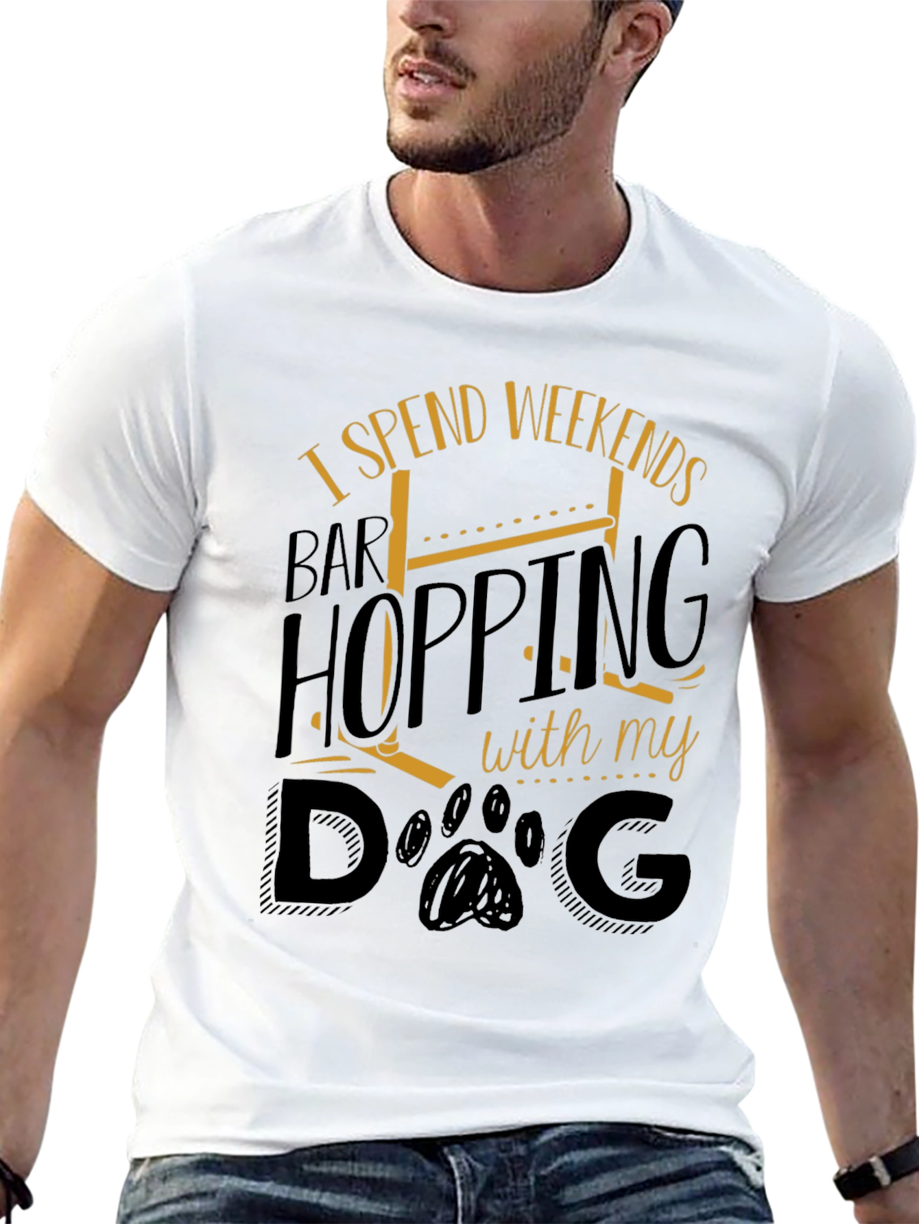 Weekend Bar Hopping Dog Lover T-Shirt