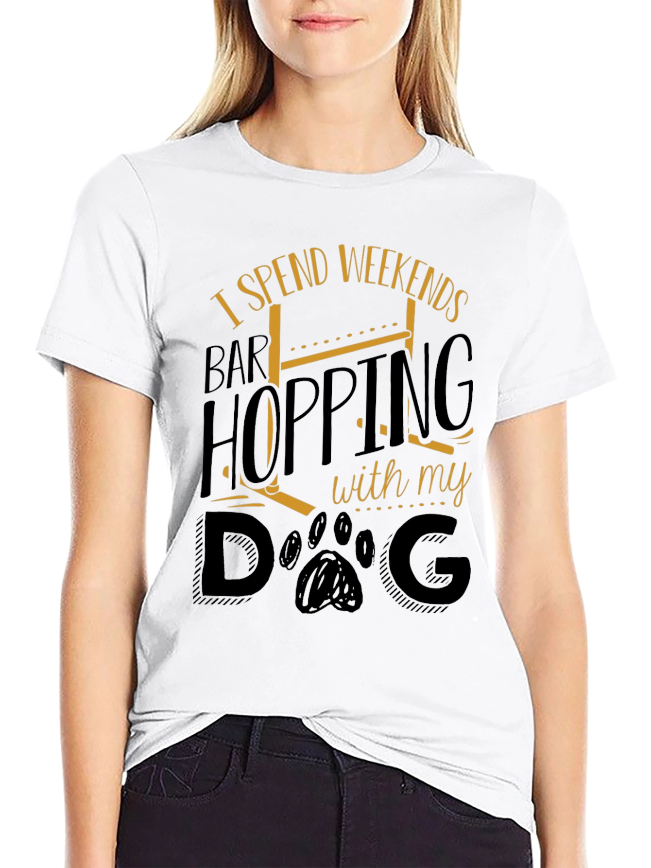 Weekend Bar Hopping Dog Lover T-Shirt
