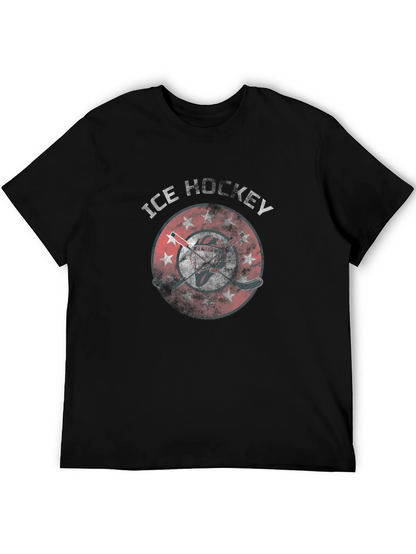Ice Hockey Graphic Print T-Shirt