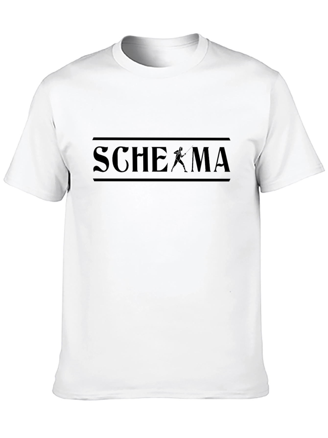 SCHEMA Black Cotton Graphic Tee
