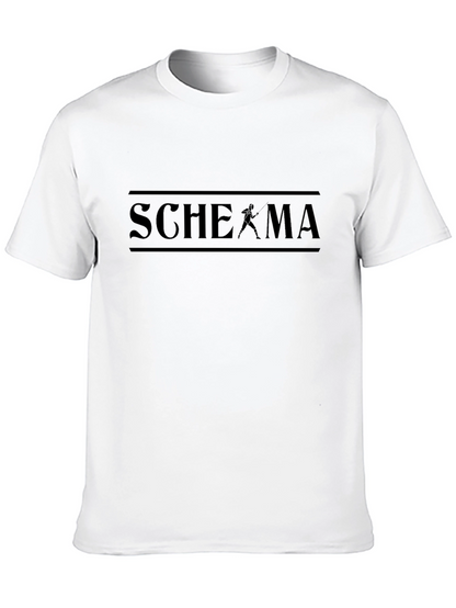 SCHEMA Black Cotton Graphic Tee