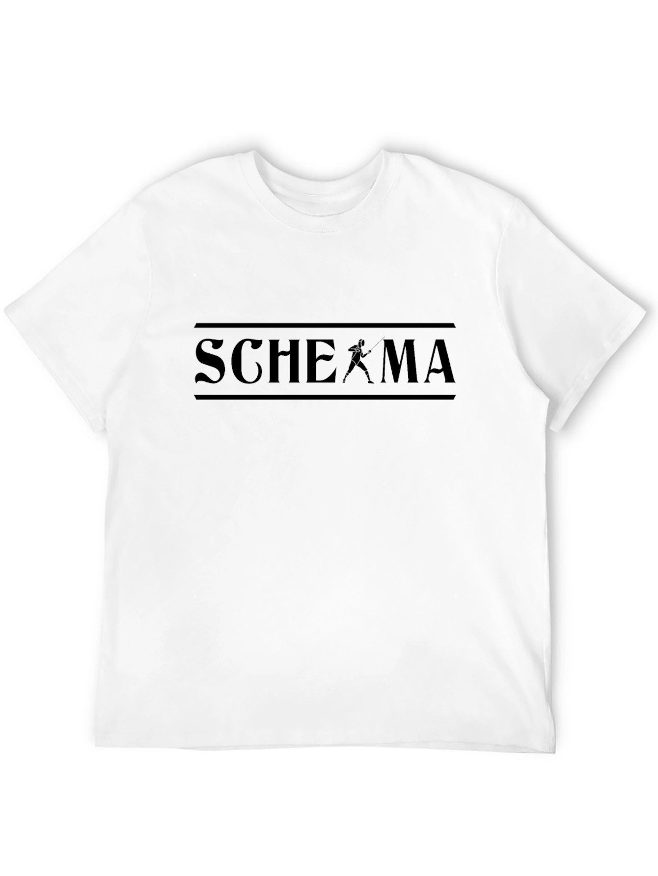 SCHEMA Black Cotton Graphic Tee