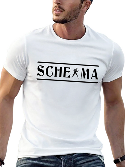 SCHEMA Black Cotton Graphic Tee