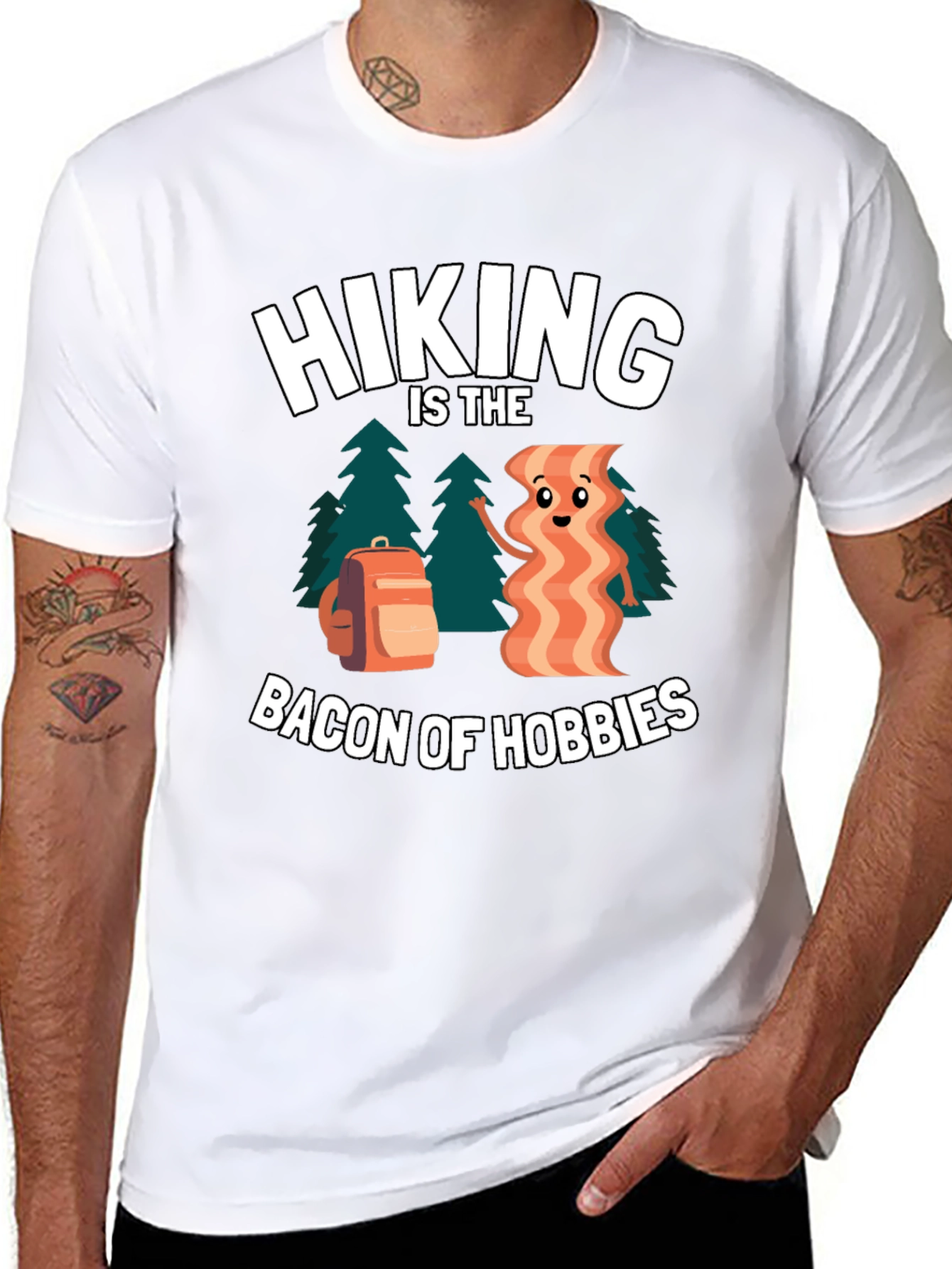 Hiking Bacon of Hobbies T-Shirt
