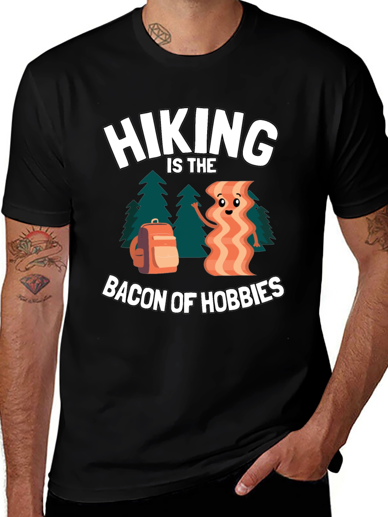 Hiking Bacon of Hobbies T-Shirt