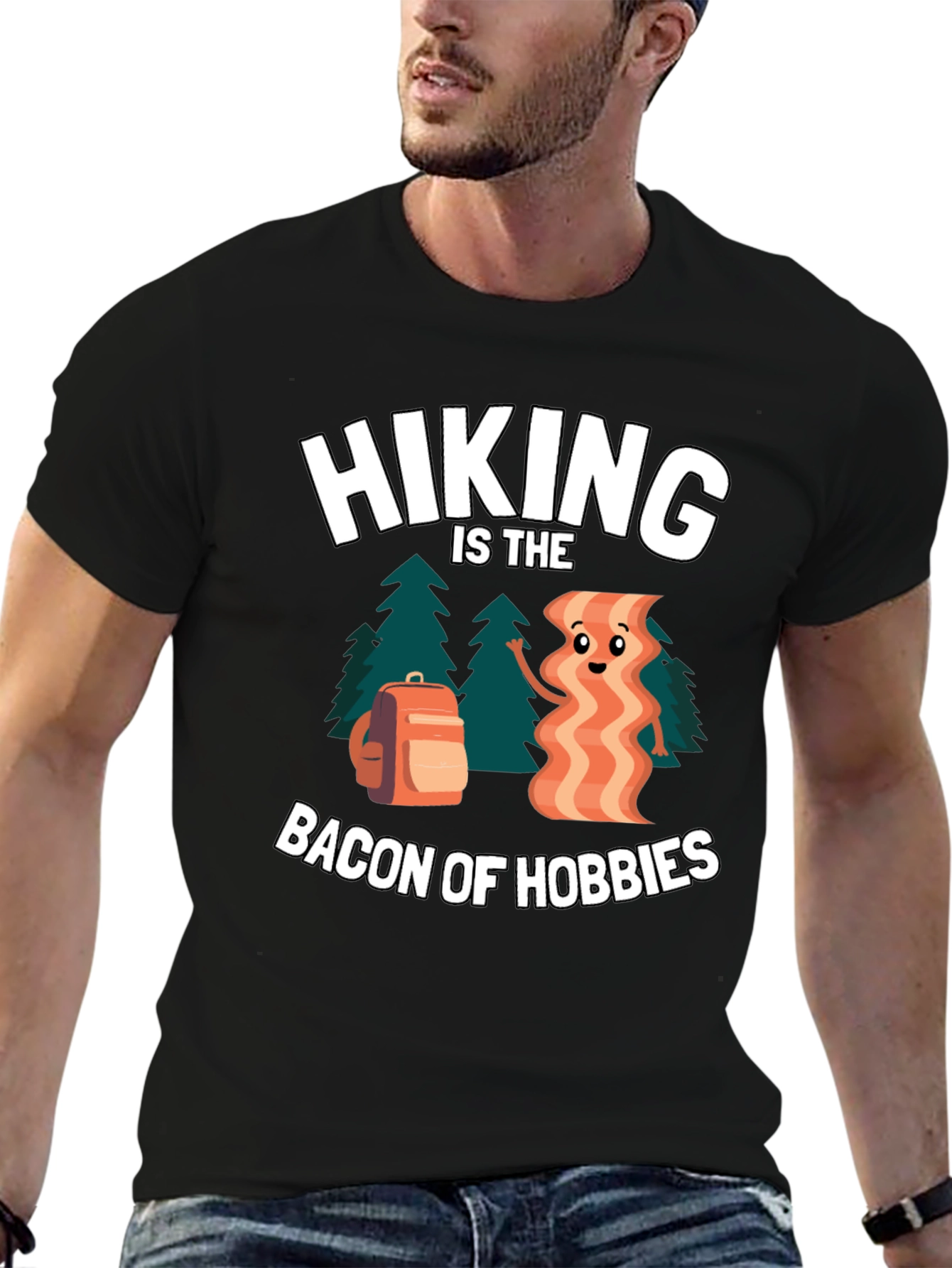 Hiking Bacon of Hobbies T-Shirt
