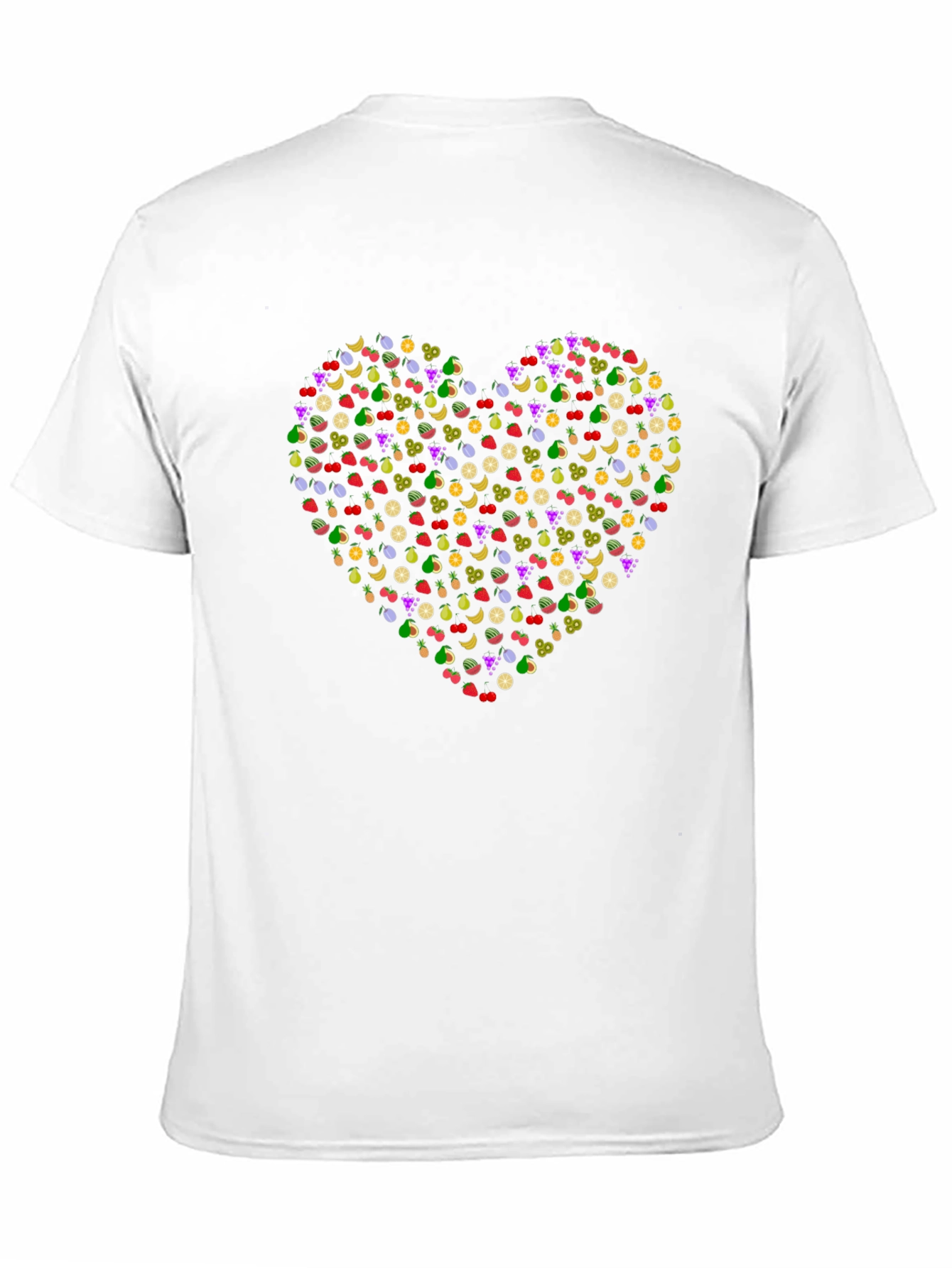 Fruit Heart T-Shirt - Black Cotton Tee