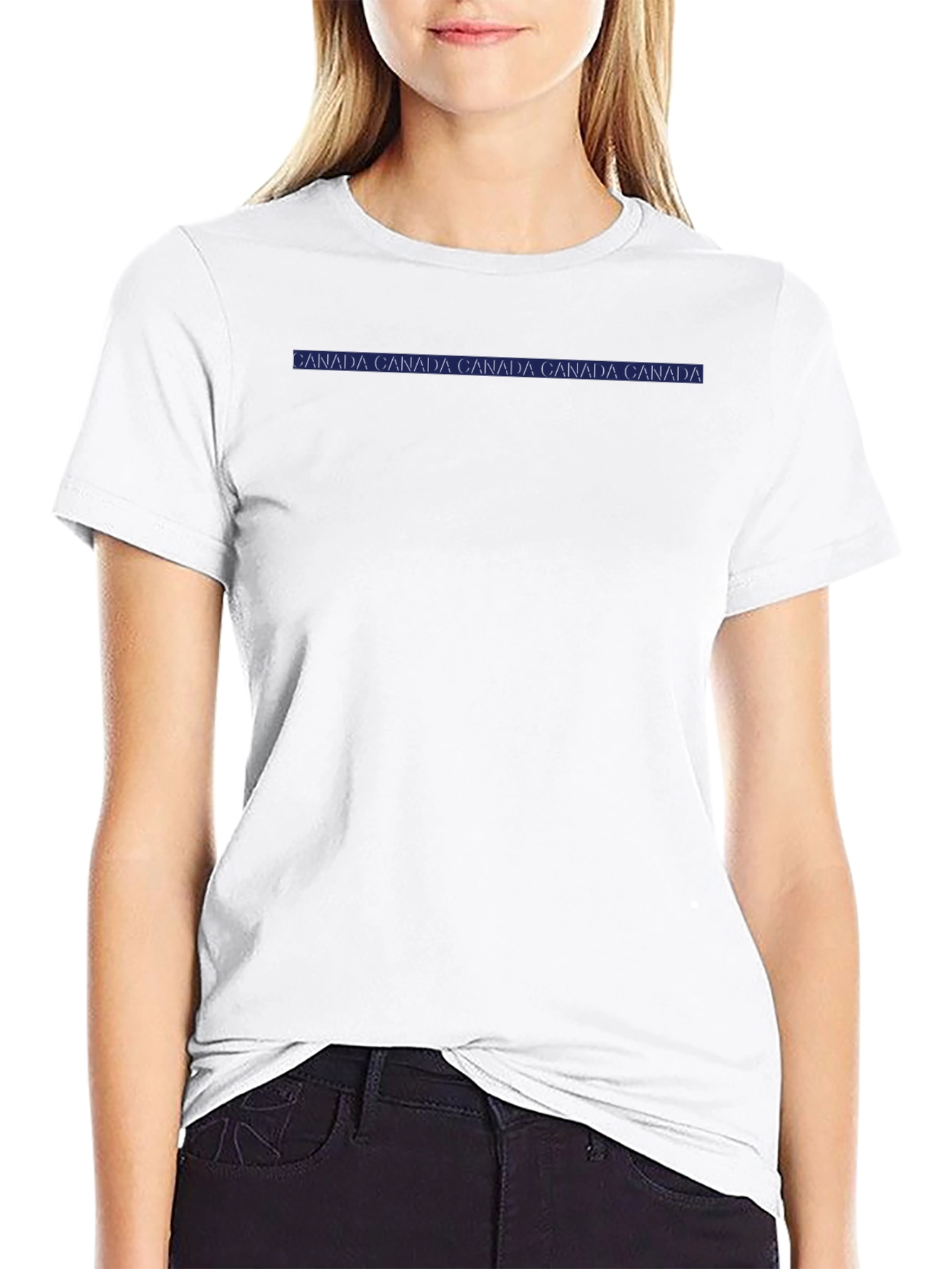 Mens Black CANADA Print T-Shirt - Casual Wear