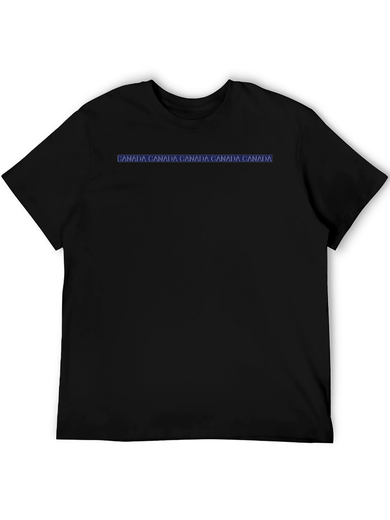 Mens Black CANADA Print T-Shirt - Casual Wear