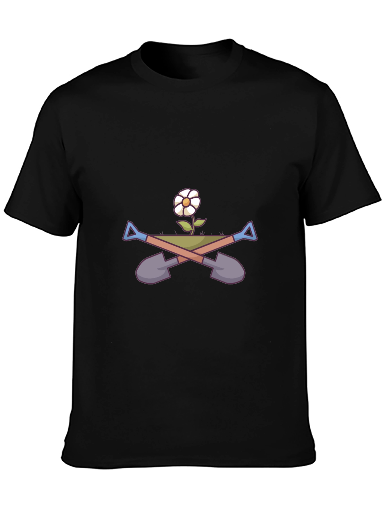 Gardener T-Shirt - Flower & Shovel Graphic Tee