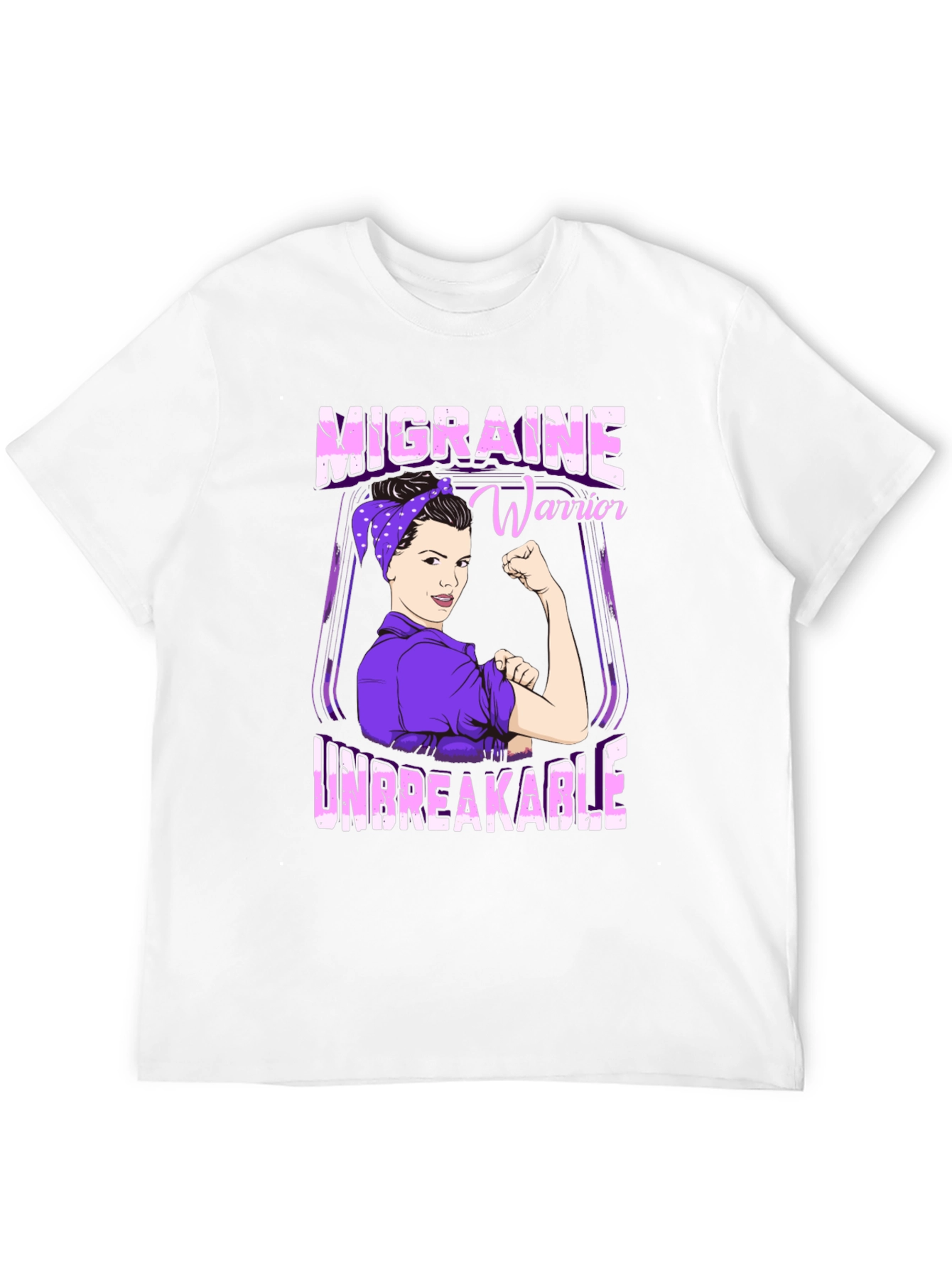 Migraine Warrior Unbreakable Graphic T-Shirt
