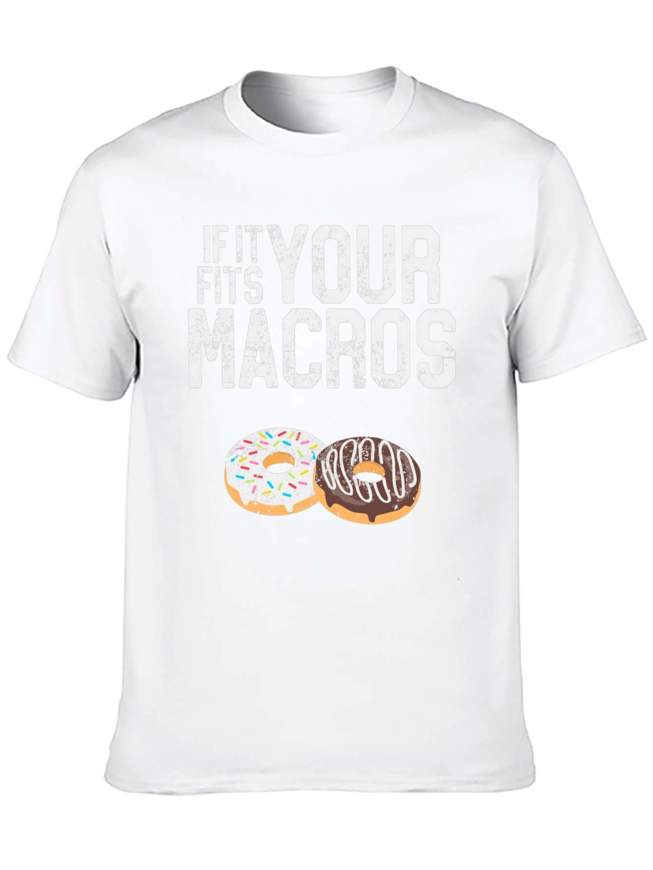 If It Fits Your Macros T-Shirt Doughnut Lover