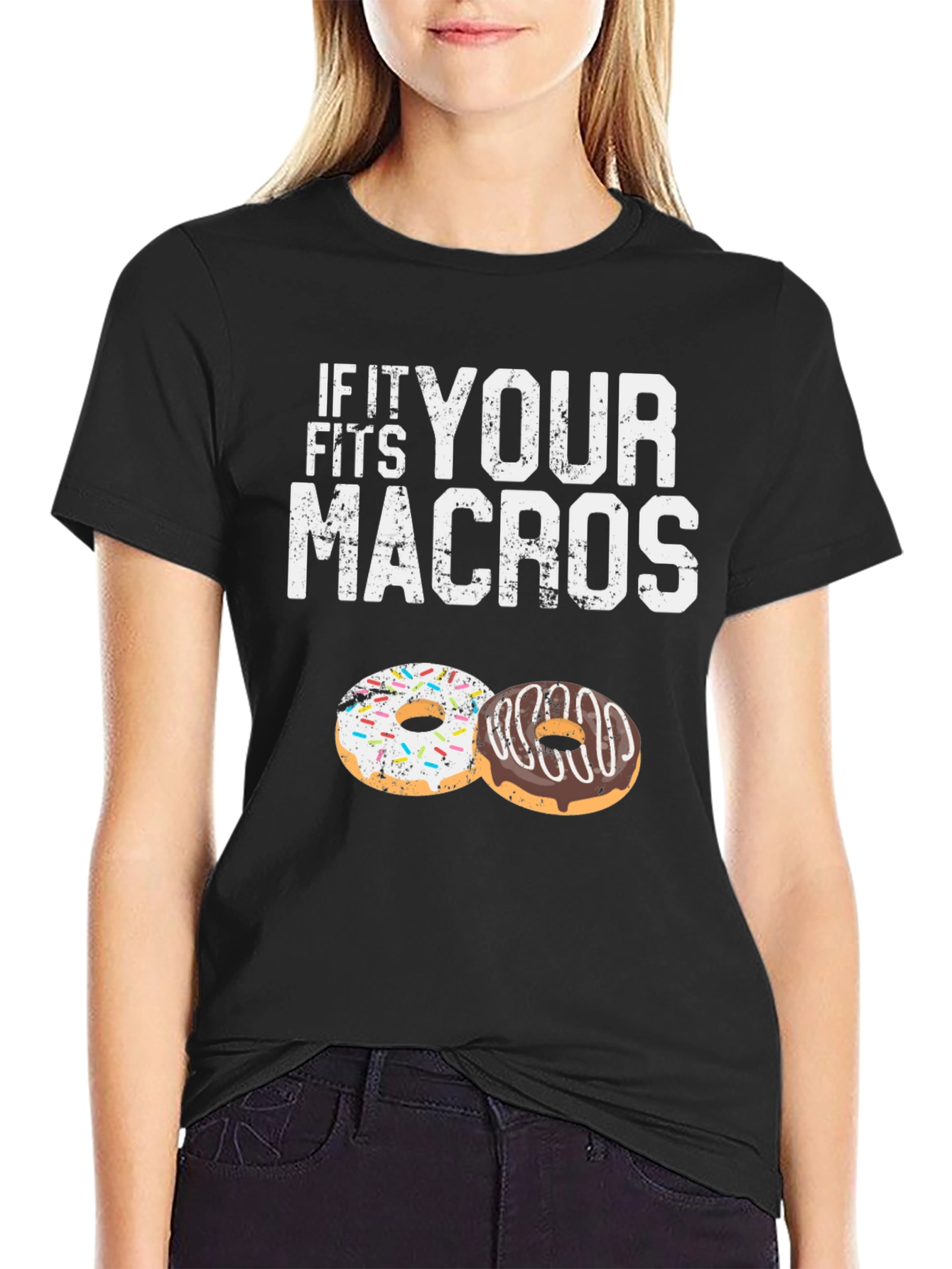 If It Fits Your Macros T-Shirt Doughnut Lover