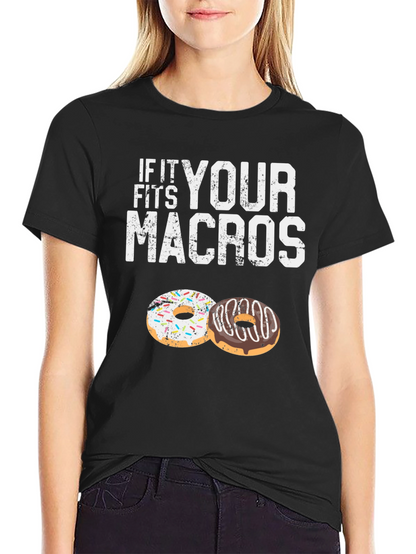 If It Fits Your Macros T-Shirt Doughnut Lover