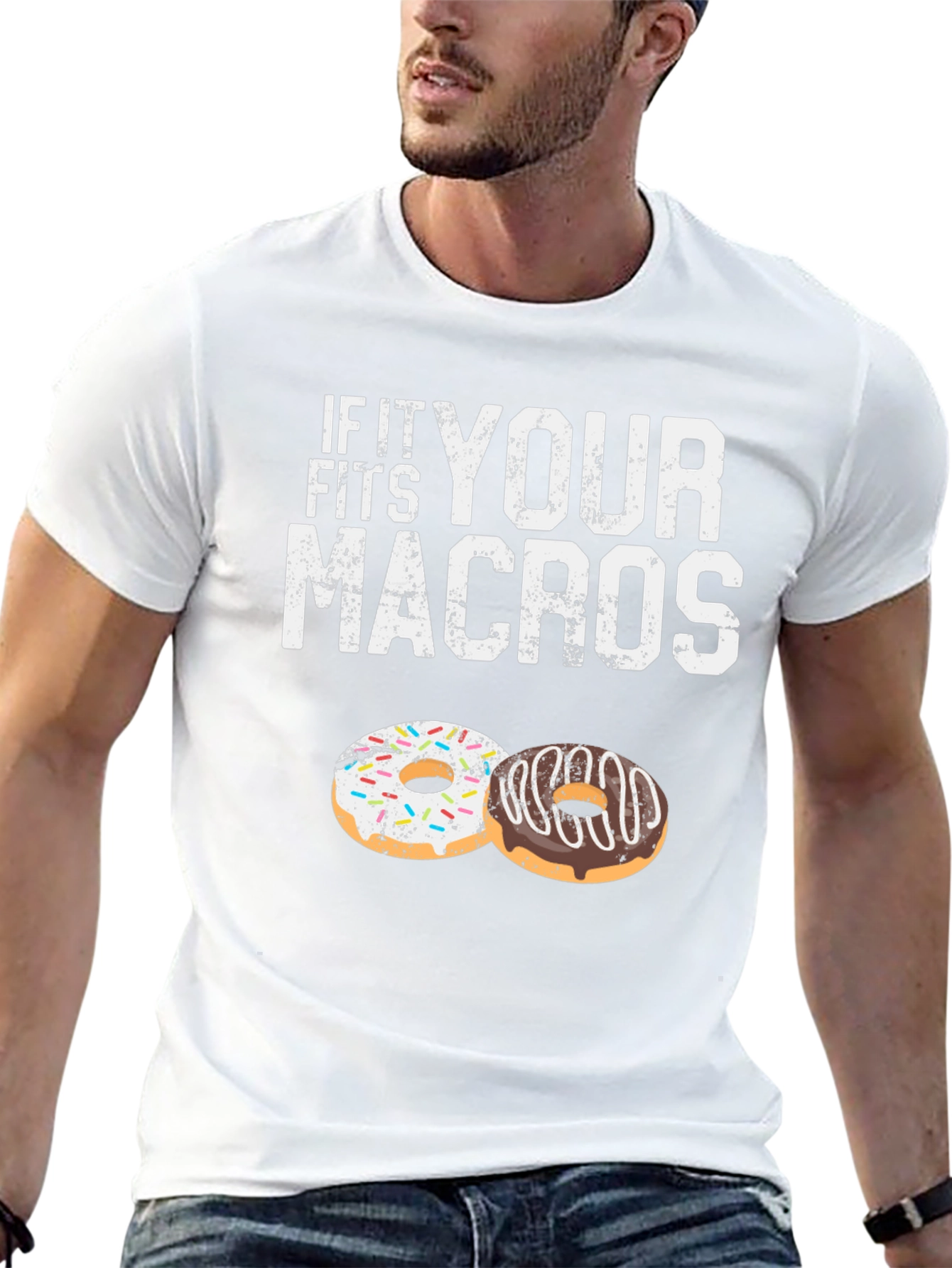 If It Fits Your Macros T-Shirt Doughnut Lover