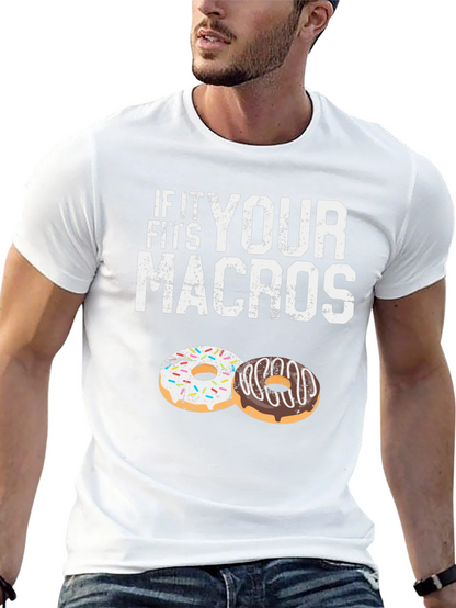 If It Fits Your Macros T-Shirt Doughnut Lover