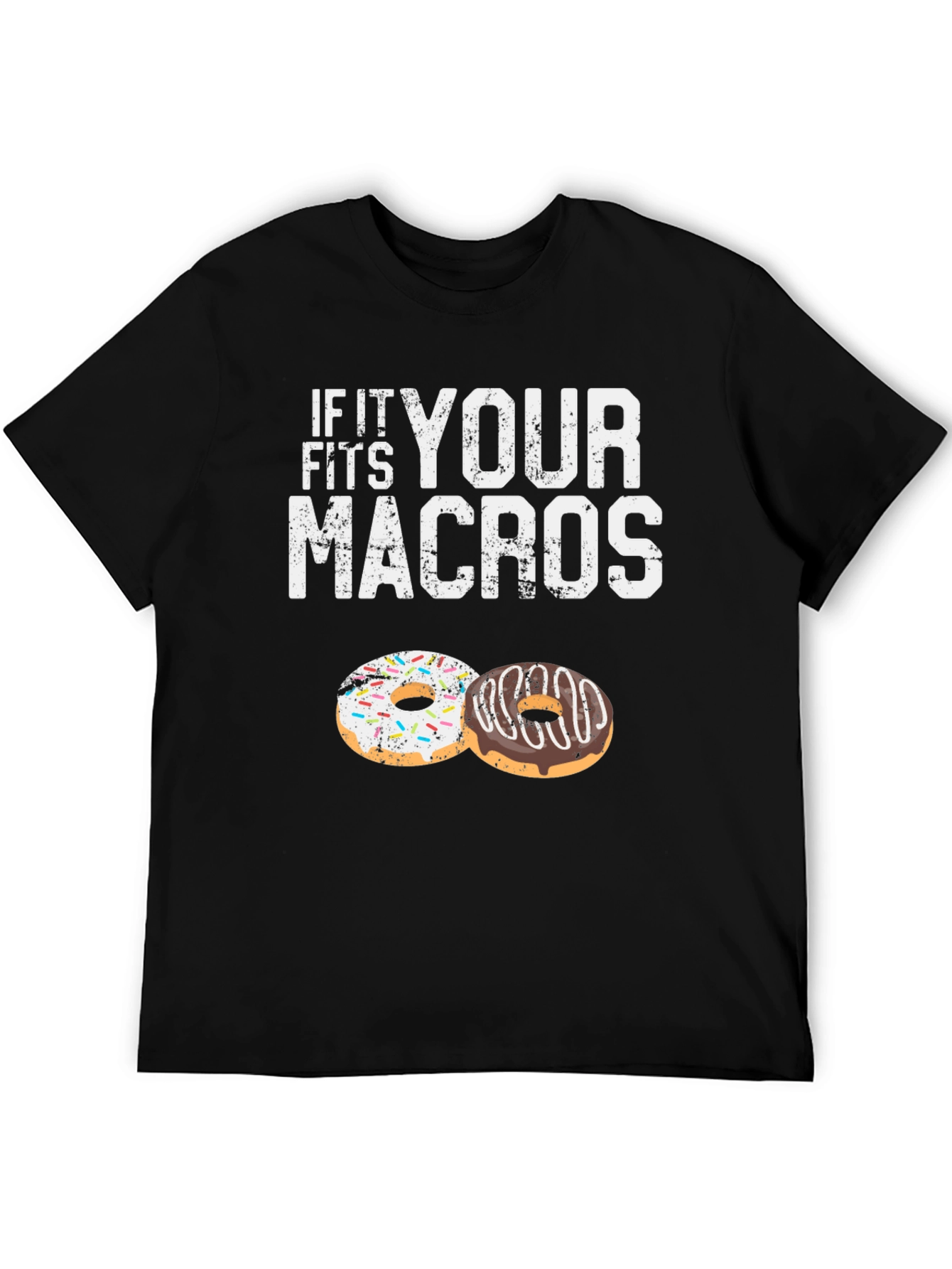 If It Fits Your Macros T-Shirt Doughnut Lover