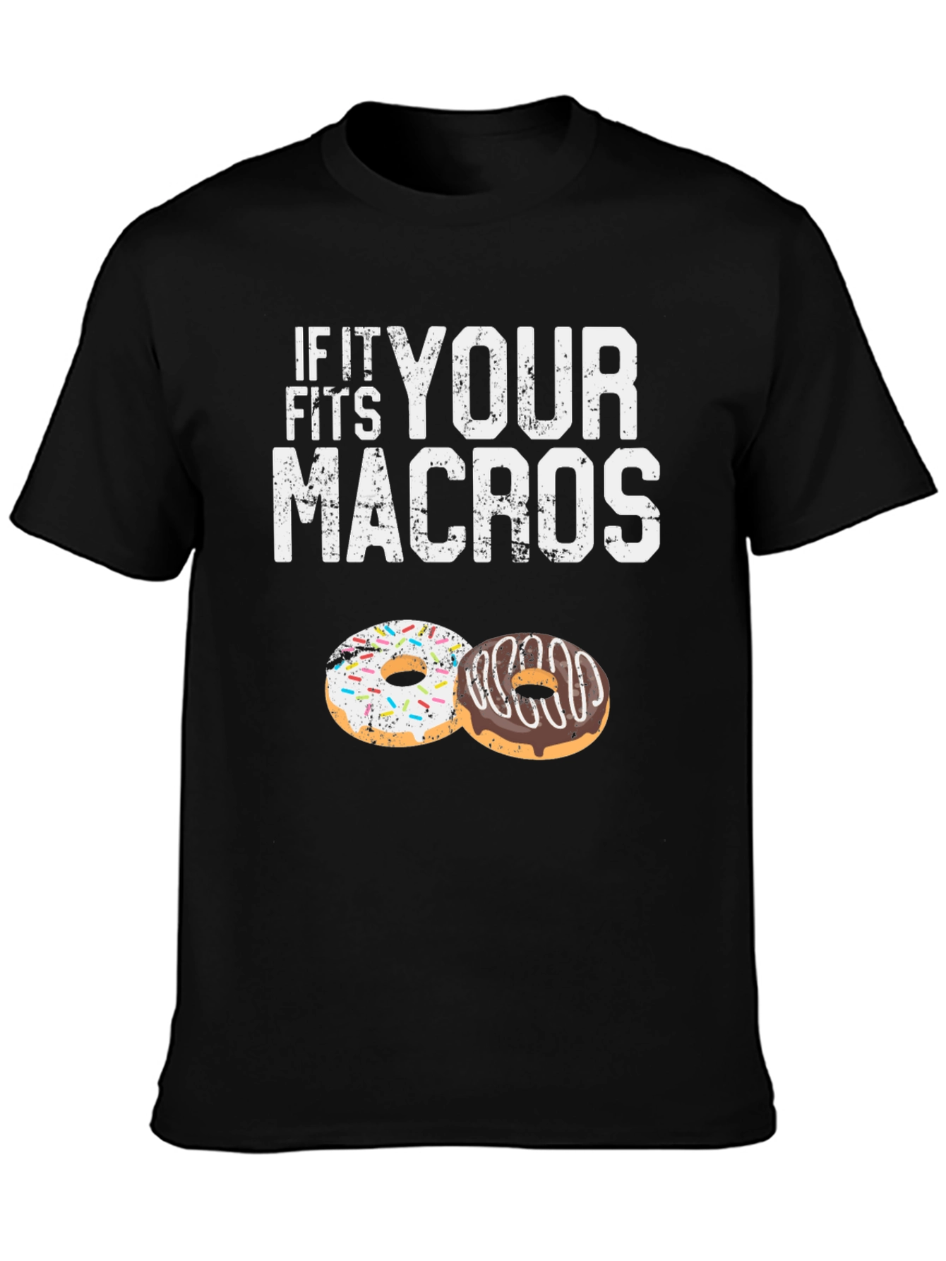 If It Fits Your Macros T-Shirt Doughnut Lover