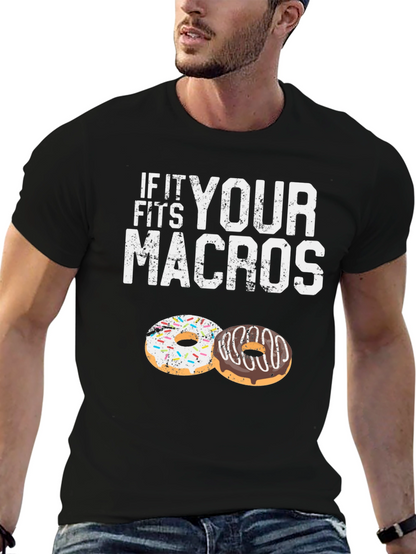 If It Fits Your Macros T-Shirt Doughnut Lover