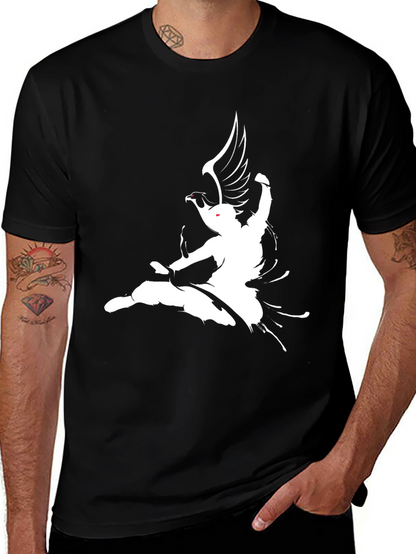 Eagle Strike Graphic Tee - Black Cotton Blend