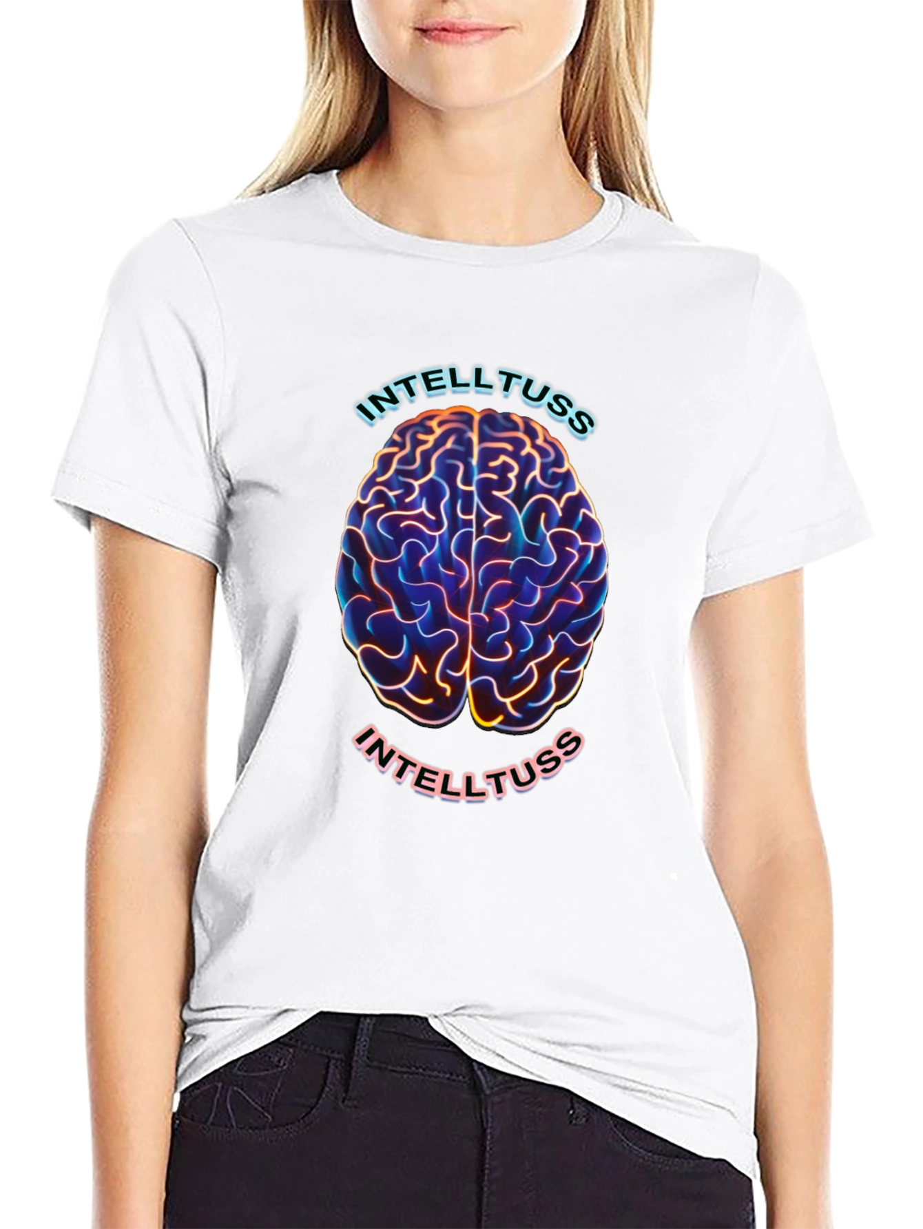 Intelltuss Brain Graphic Black T-Shirt