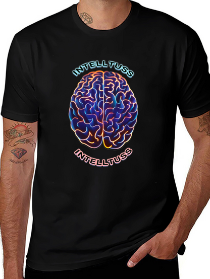 Intelltuss Brain Graphic Black T-Shirt