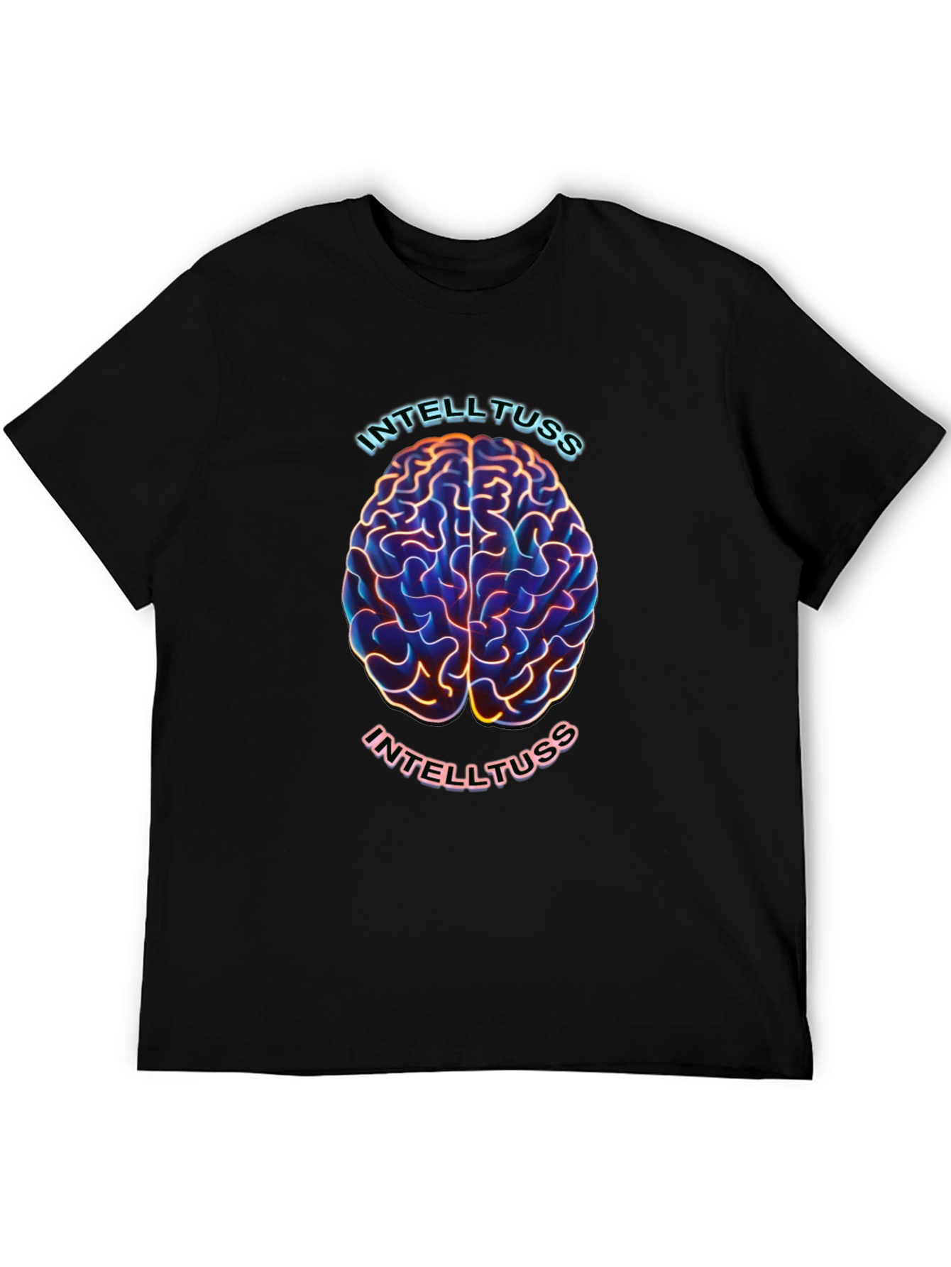 Intelltuss Brain Graphic Black T-Shirt