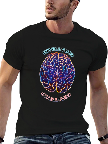 Intelltuss Brain Graphic Black T-Shirt