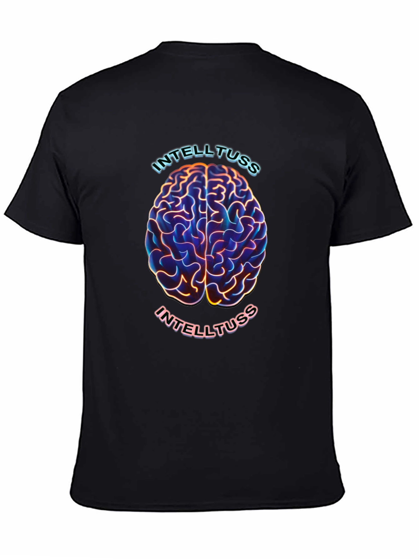 Intelltuss Brain Graphic Black T-Shirt
