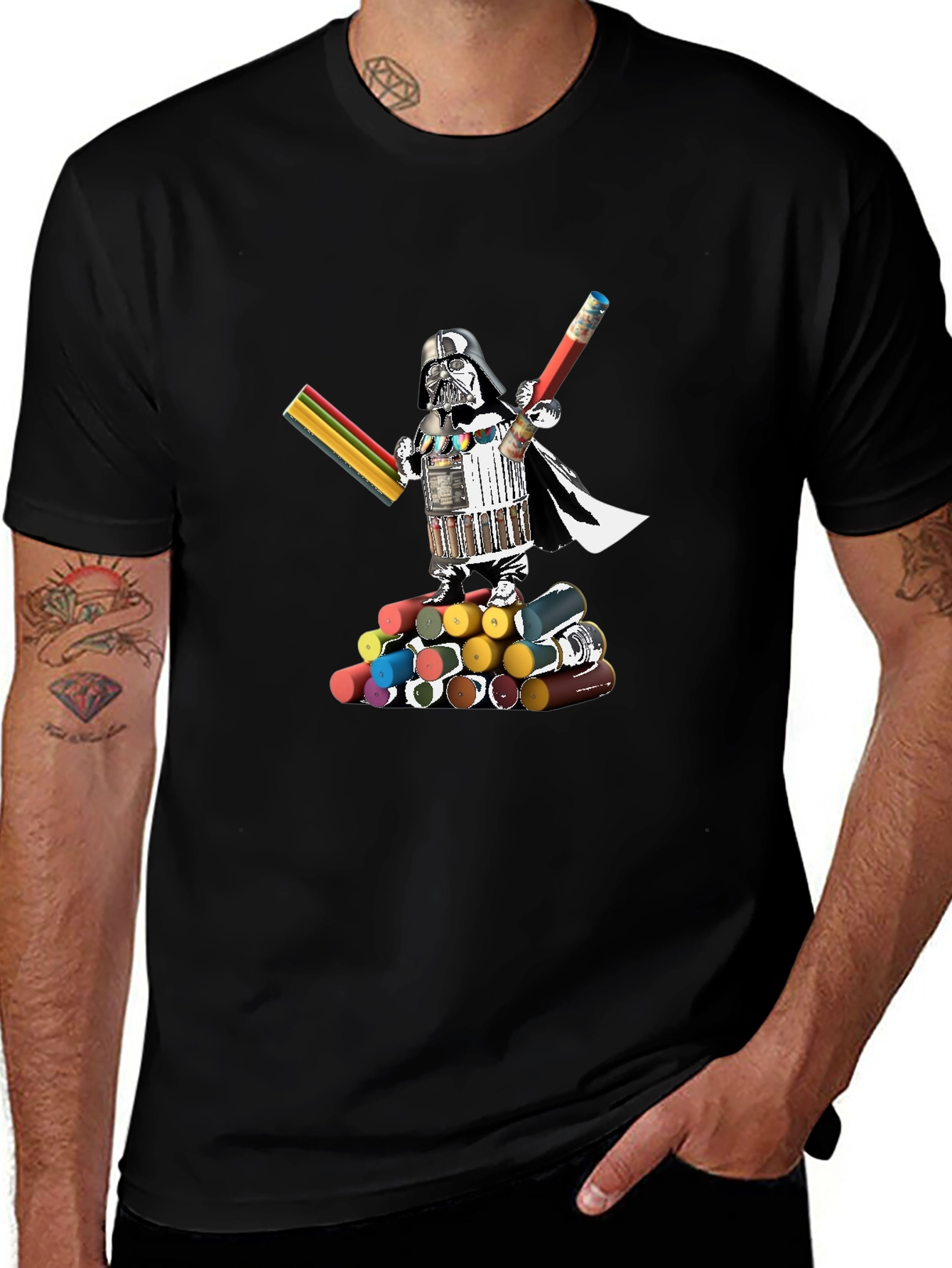 Darth Vader Pencil T-Shirt - Artsy Design