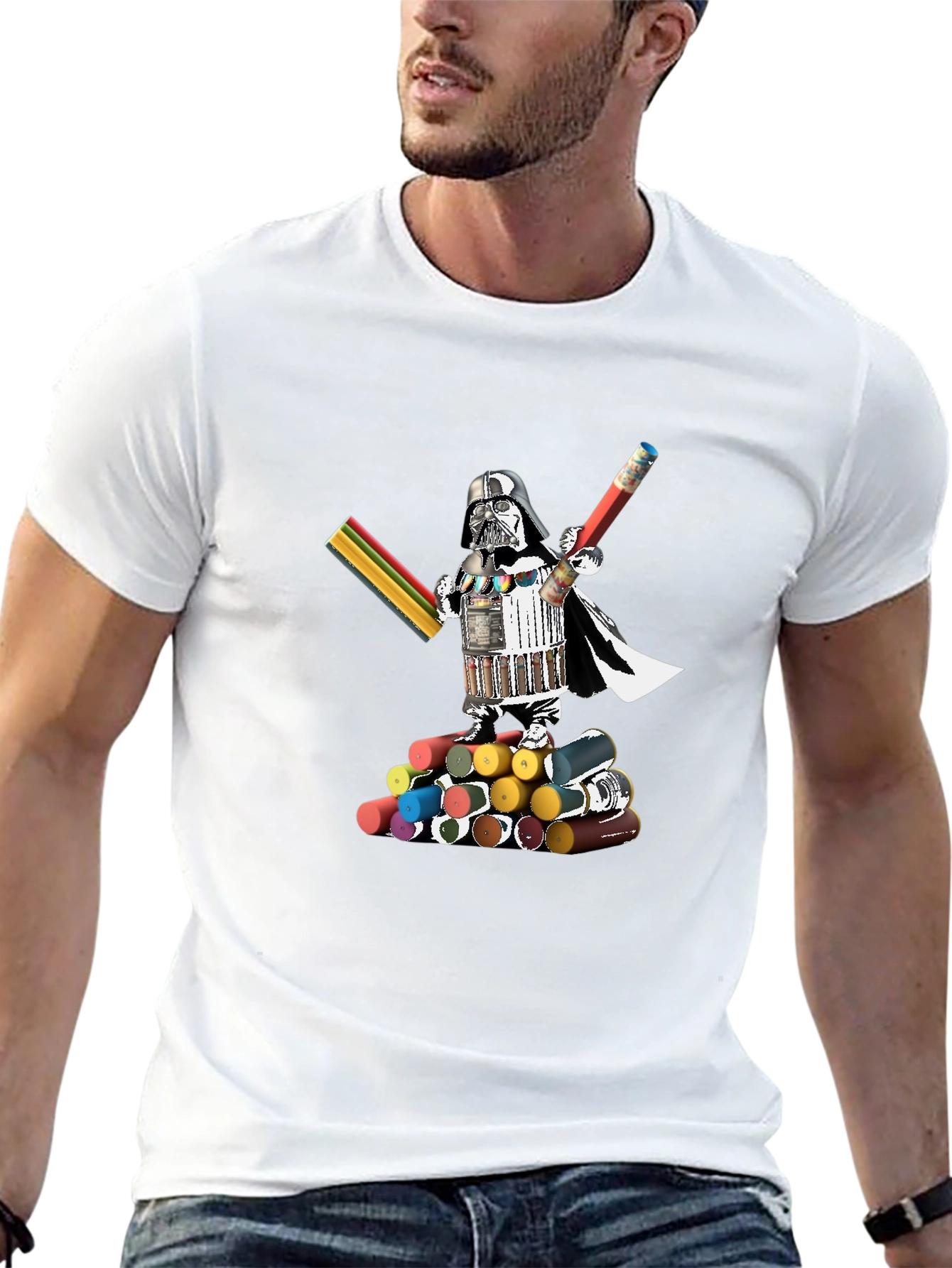 Darth Vader Pencil T-Shirt - Artsy Design
