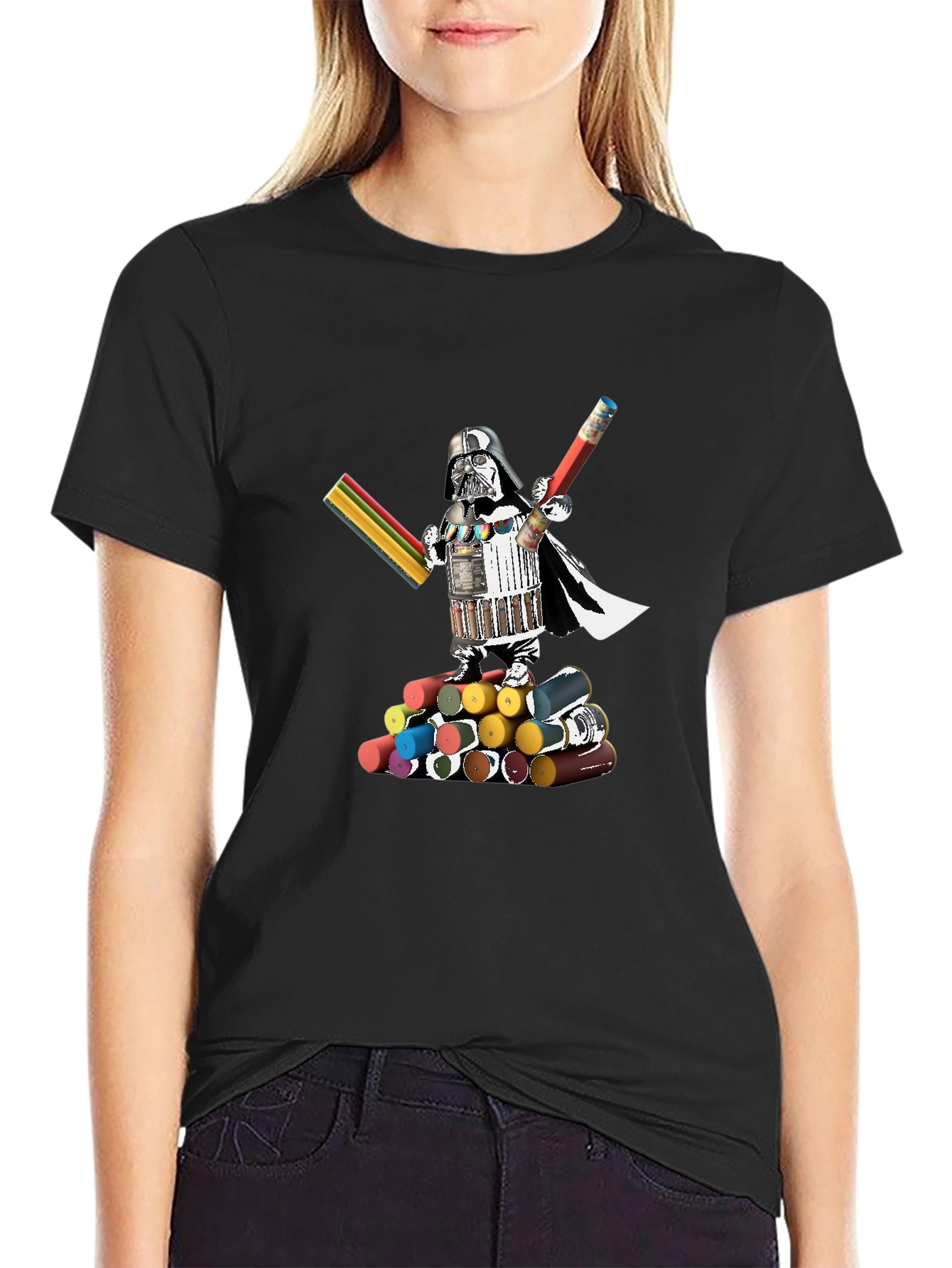 Darth Vader Pencil T-Shirt - Artsy Design
