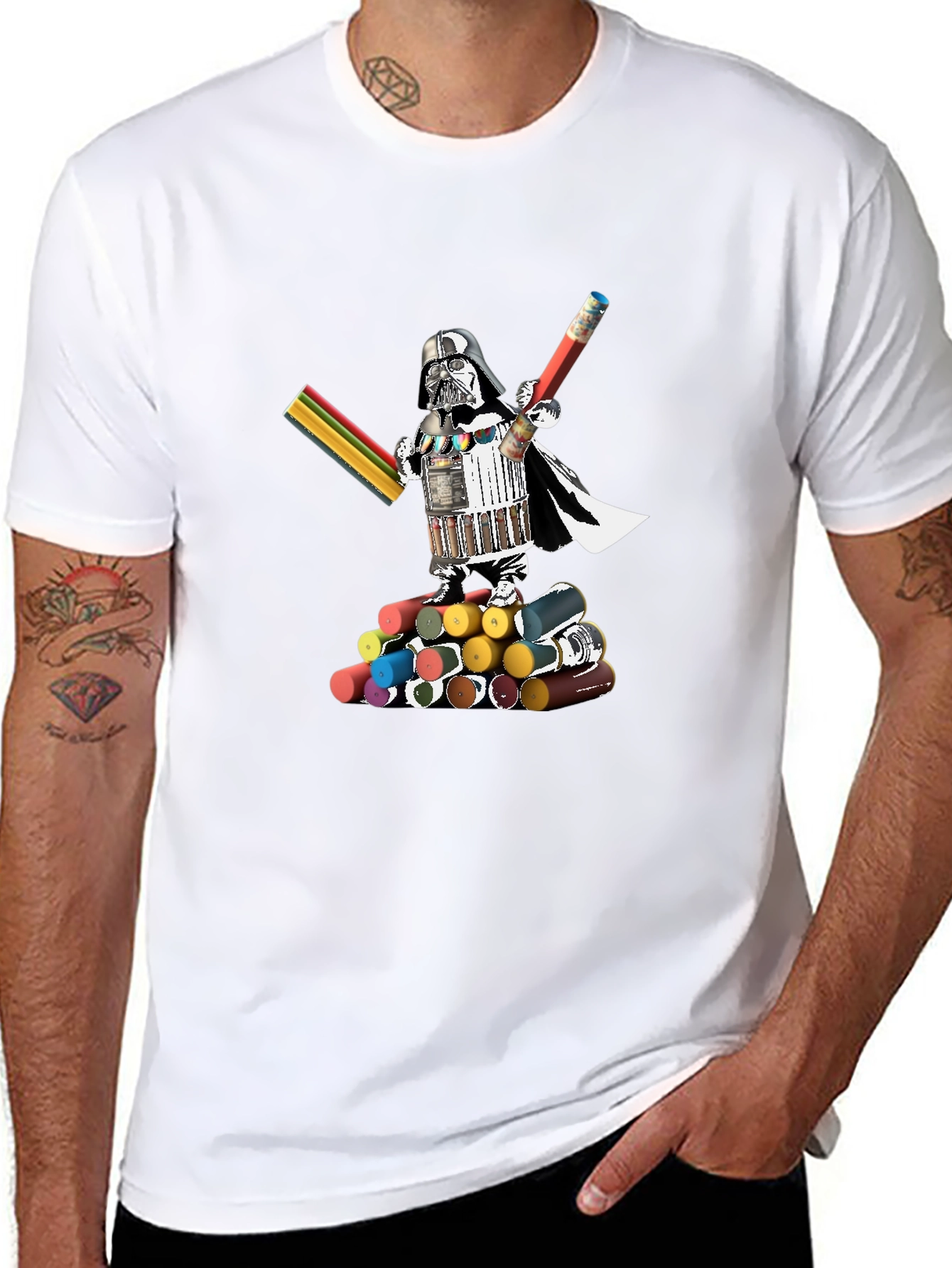 Darth Vader Pencil T-Shirt - Artsy Design