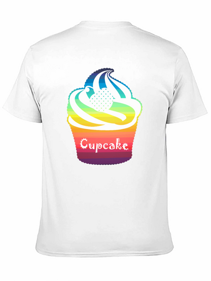 Rainbow Cupcake Graphic T-Shirt - Unique Design