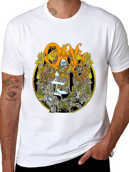 Ornate Graphic Print Black T-Shirt