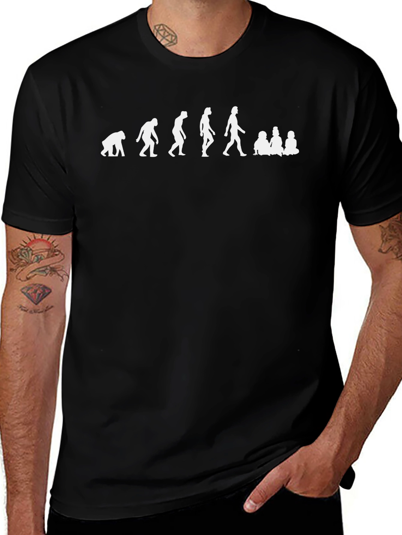 Evolution to Parenthood Black T-Shirt