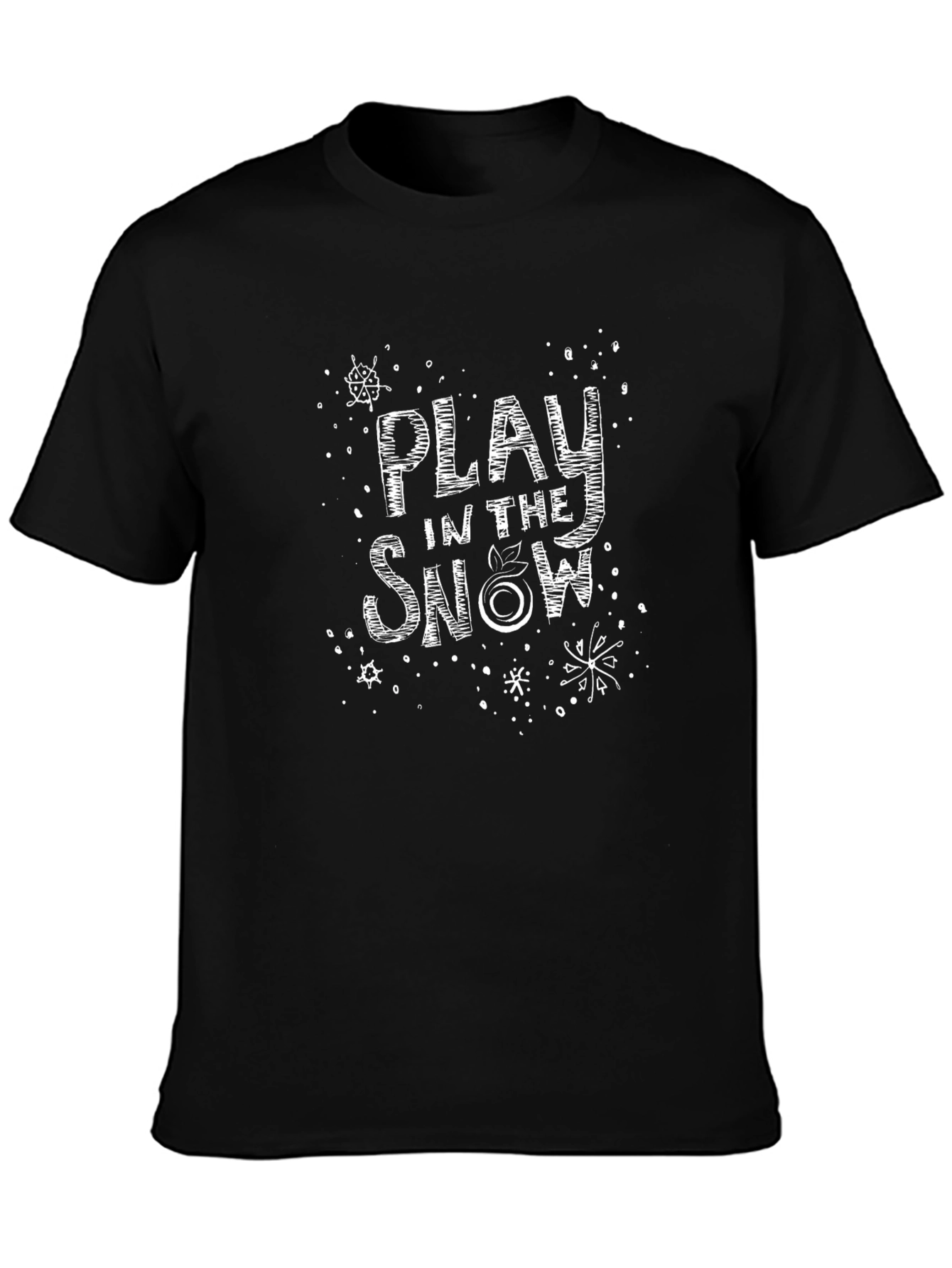 Play in the Snow Black T-Shirt