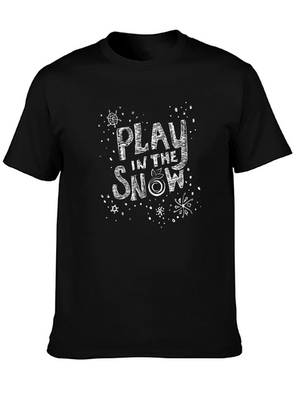 Play in the Snow Black T-Shirt