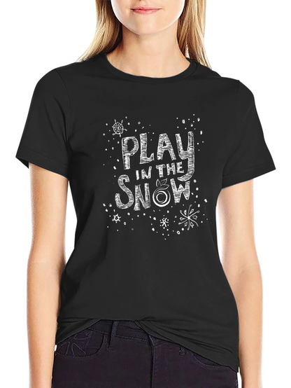 Play in the Snow Black T-Shirt
