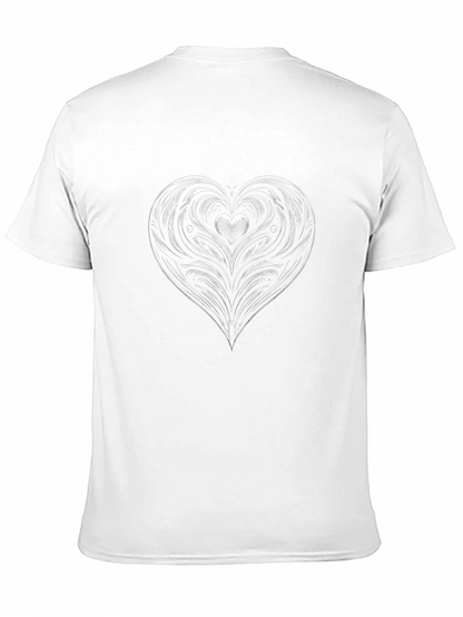 Heart Graphic Tee - Stylish Black Cotton Blend Shirt