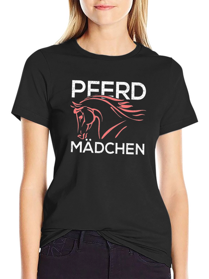 Pferd Mädchen Horse Girl T-Shirt