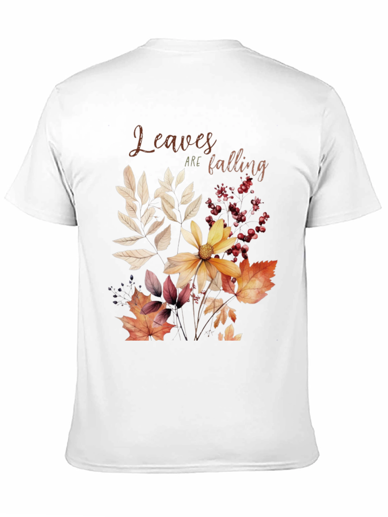 Autumn Leaves Graphic Tee - Fall Season T-Shirt