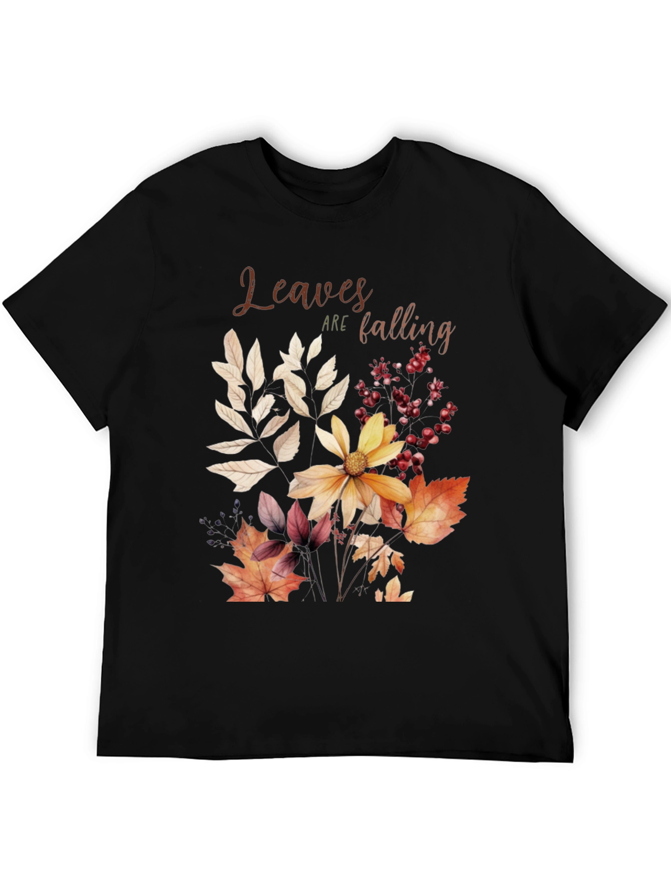 Autumn Leaves Graphic Tee - Fall Season T-Shirt