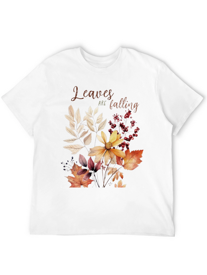 Autumn Leaves Graphic Tee - Fall Season T-Shirt